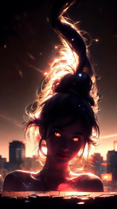 (Realistic),masterpiece,best quality,cinematic lighting,natural shadow,highest detail,professional photography,detailed background,depth of field,insane details,intricate,aesthetic,detailed face,subsurface scattering,looking at viewer,Low Angle,
coloured glaze,1girl,photo of a cute girl,full body,light smile,charming,20yo,low ponytail hair.Bald,Royal blue hair,miko attire,dark celestialskin body,void cosmic body,colored skin,flat color,jet black skin,silhouette,Classic headshot pose,
<lora:add_detail:1>,<lora:Better light:1>,<lora:CelestialSkin-20_1.2+kionantArtistStyle_v10_0.6:0.8>,<lora:coloured glaze:0.9>, solemn atmosphere, glossy deep warm complex, detailed delicate stunning elegant astonishing beautiful glowing, amazing composition