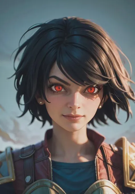 <lora:smite_bellona:0.8>, smite_bellona, smirk, portrait, glowing eyes, red red eyes,, (masterpiece, best quality, detailed:1.3)