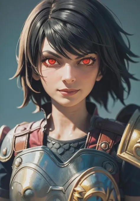 <lora:smite_bellona:0.8>, smite_bellona, smirk, portrait, glowing eyes, red red eyes,, (masterpiece, best quality, detailed:1.3)