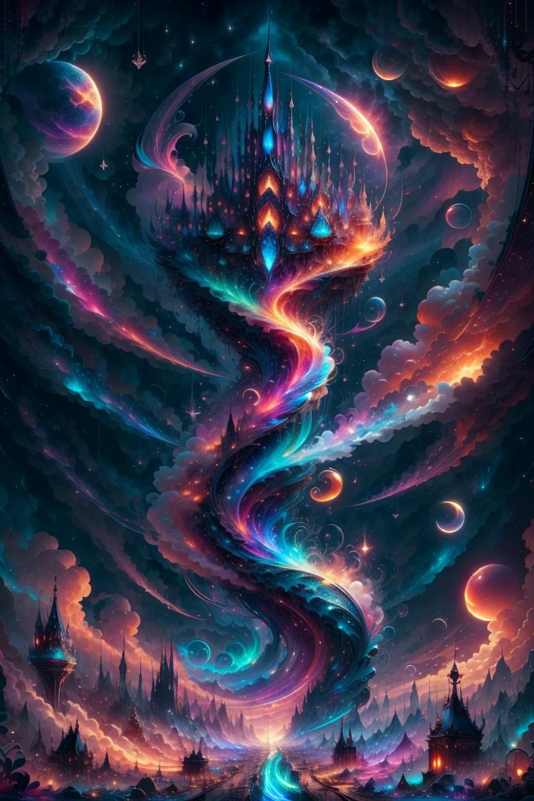 <lora:vibrant-fantasy-style-darquelilly-v1:1> vibrantfantasystyle, vibrant fantasy sky , no humans,