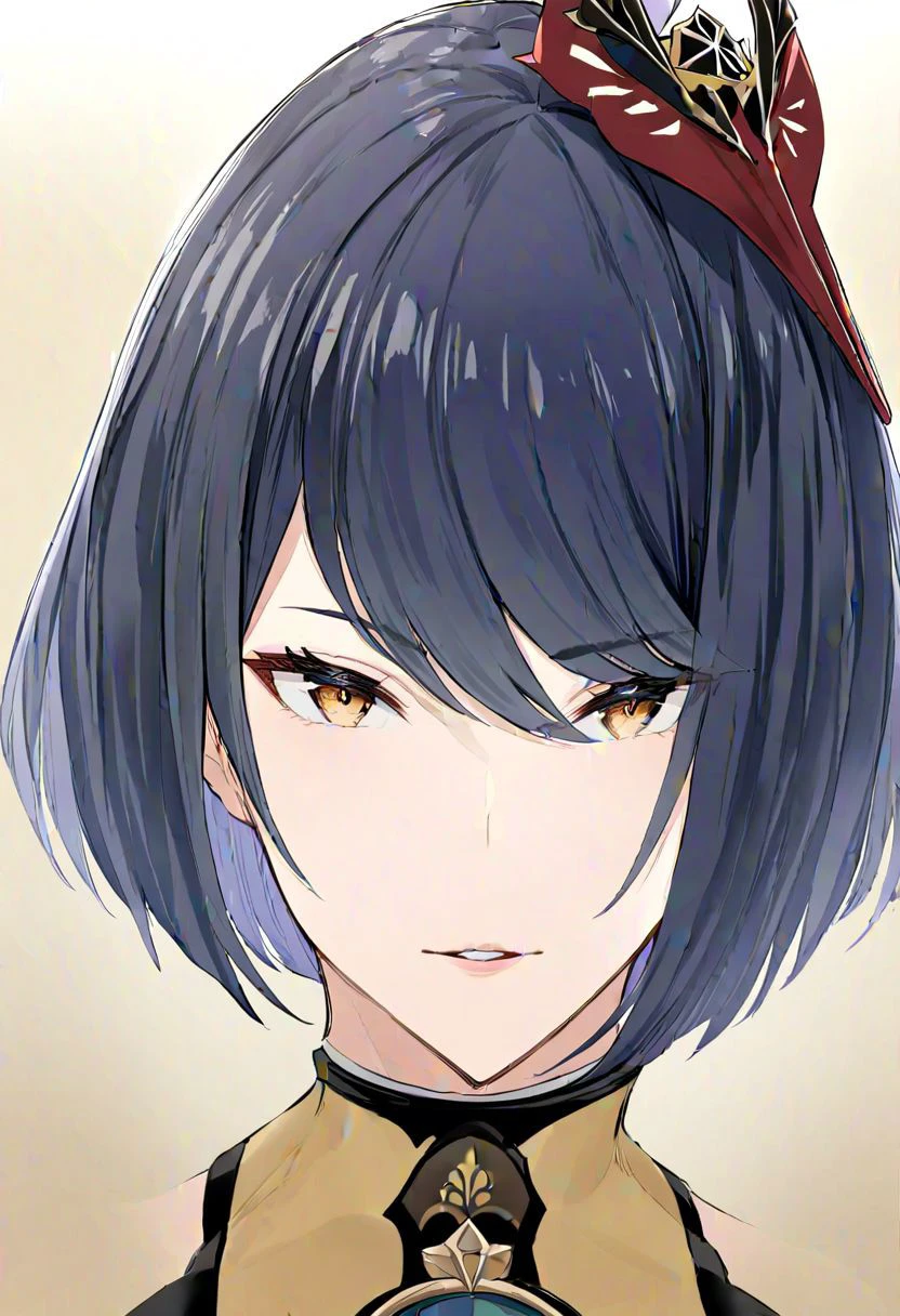 portrait, parted lips, kujou_sara \(genshin impact\),
masterpiece, best quality, very aesthetic, absurdres, 1milf, 1adult, solo,