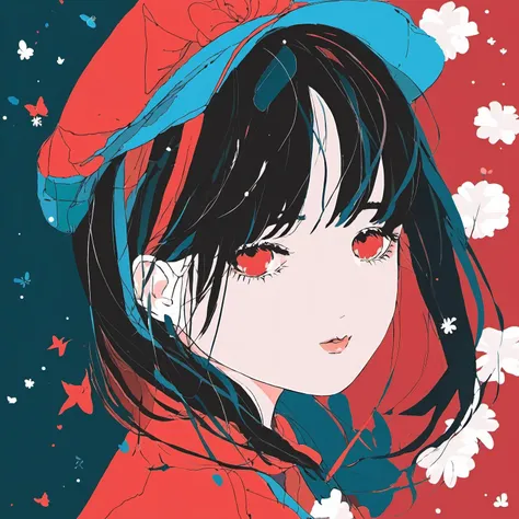 <lora:mourning_girl_xl_v1:0.8>,1girl,red background,