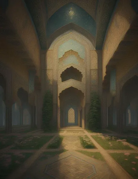scenery, Persian Miniature, , Mellow, Tessellation, HeroEngine engine, Vintage, Decalcomania, Rococo