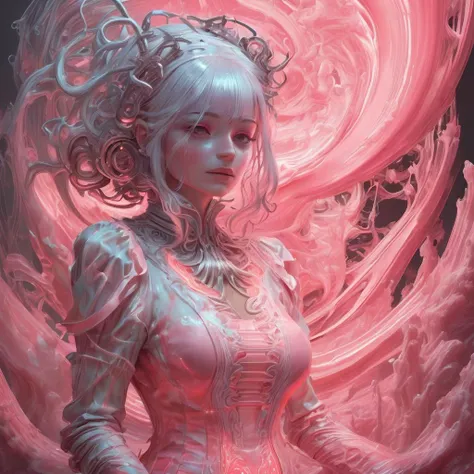 Alice, (Silver Convection,Electric current,Liquid,Vertical lines,Coral Pink Ornate ,Spellbinding,Glamorous,tsunami,Circulation magic:1.0), Glowing,Neon-lit,Creative Solutions,nostalgic,Fashionable,Unforgiving,Desperate,Air Pressure,Still