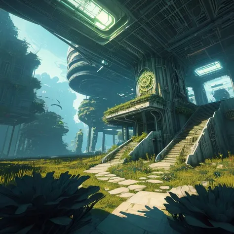 scernery, Neo-Expressionism Solarwave Tranquil Environment Mapping CryEngine Art Nouveau Decalcomania Cartoony