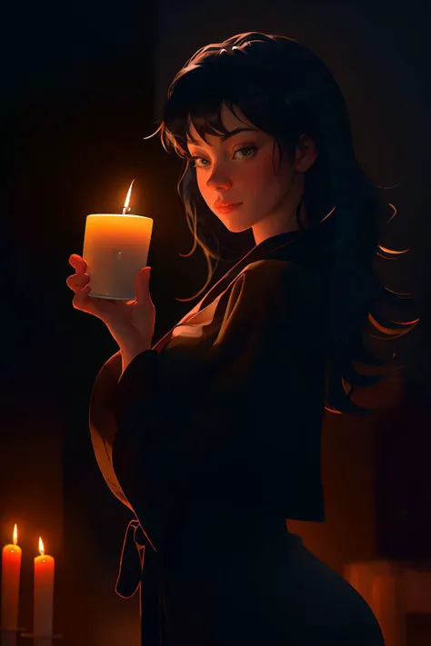 DEN_sabrina_alexis,
in a dark room in (pitch black:1.2) amongst a (candle light vigil:1.2), (candles:1.1), (candle light:1.1), (pitch black room:1.2), (darkness:1.1), wearing a (sheer robe:1.1), robe, sheer, (lots of candles:1.2),
bokeh, f1.4, 40mm, photorealistic, raw, 8k, textured skin, skin pores, intricate details <lora:epi_noiseoffset2:1>, epiCRealism, <lora:ClothingAdjuster3:-0.8>