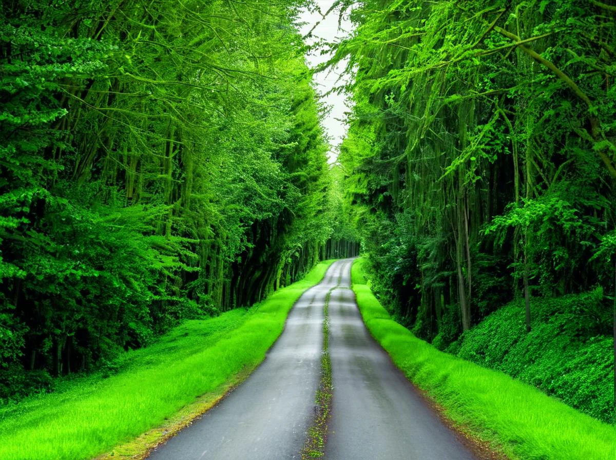 <lora:Aesthetics_Enhancer_XL:0.8>,masterpiece,absurd resolution,8k,
EnhanceImage,green tone, scenery, grass, tree, outdoors, no humans, nature, forest, road, day, sunlight, bush