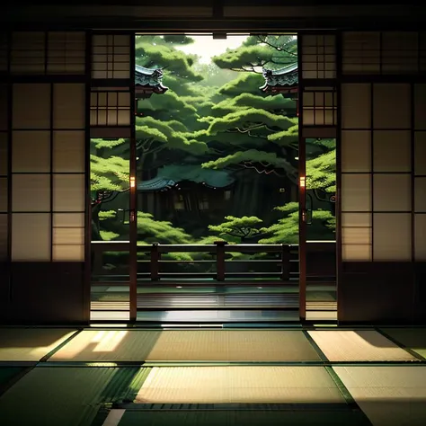 <lora:Aesthetics_Enhancer_SD:0.8>,masterpiece,absurd resolution,8k,
EnhanceImage,natural light, score_9, no humans, scenery, tree, sliding doors, tatami, cushion, pillow, nature, indoors, forest, east asian architecture