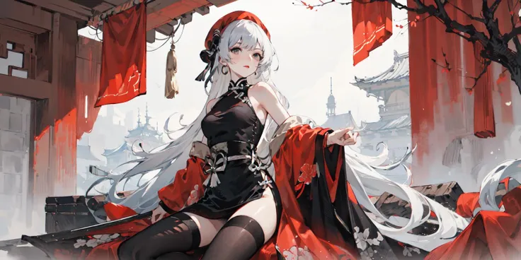 (masterpiece:1.2), best quality,PIXIV,Chinese ink painting,ink wash painting,
noshirodress, 1girl, thighhighs, manjuu (azur lane), long hair, china dress, looking at viewer, sleeveless dress, sleeveless, breasts, bare shoulders, official alternate costume, solo, blue dress,
 <lora:Chinese ink painting_20230725220724-000018:1:1,0,0,0,1,1,1,0,0,0,0,0,1,1,1,1,1><lora:BelfastPockyV2[belfastpk]:1:1,1,1,1,0,0,0,1,1,1,1,0,0,0,0,0,0>