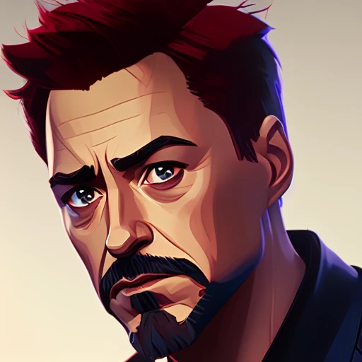 arcane style, robert downey Jr as Tony Stark