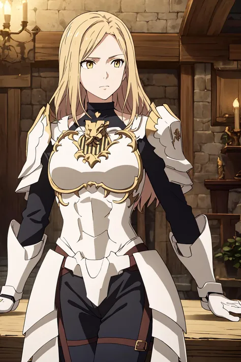 (best quality), (masterpiece), (solo), kisara, 1girl, blonde hair, long hair, yellow eyes, armor, castle interior, <lora:Kisara:0.8>,