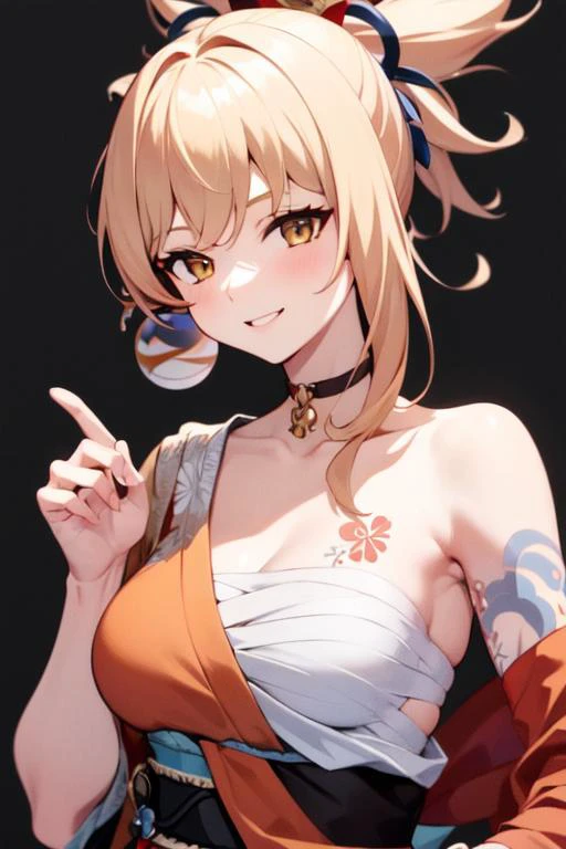 1girl, blonde hair, solo, stunningly attractive, upper body, happy, playful, seductive smile, (aroused:1.1), medium breasts
sharp contrast
<lora:Character YoimiyaGenshinImpact yoimiyadef, yoimiyarnd v11:imiyadef