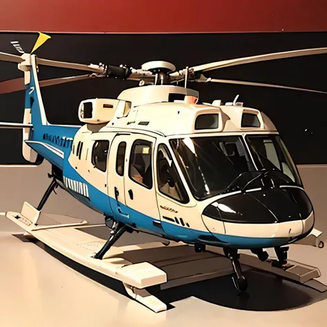 best quality, ultra-detailed, realistic, transport helicopter, UH-60, papercraft