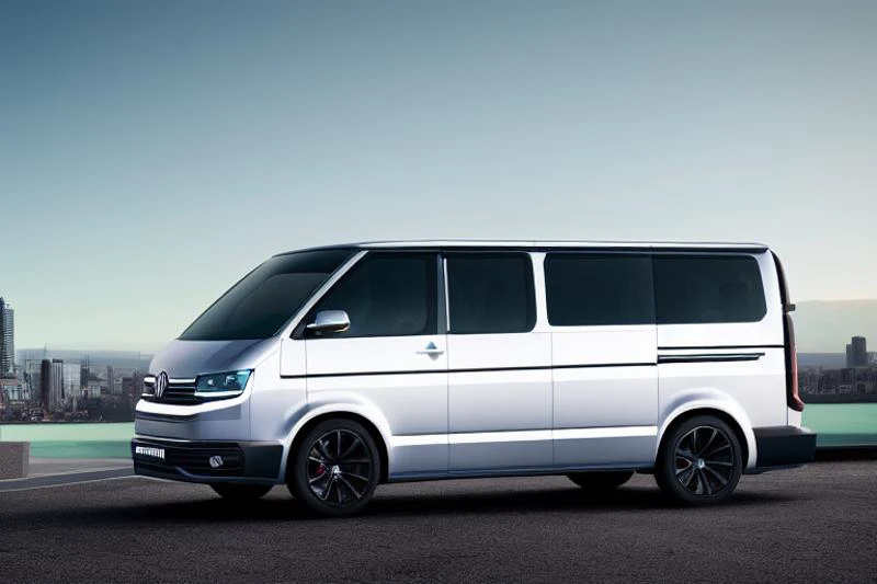 <lora:1.5_dvauto_V1:1> dvAuto style, 85mm, telephoto, city background, low contrast, muted, photo realistic, 8k, VW van concept