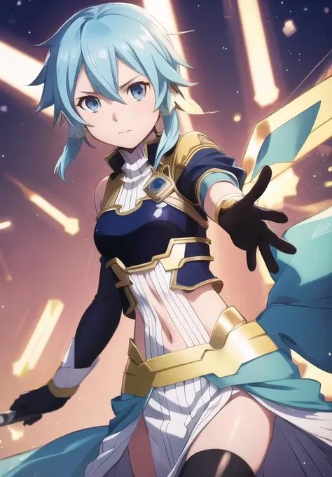 <lora:Solus_SAO_A:0.8>, Solus_SAO_A, sinon, attack, flying, bow, (acclaimed, alluring, captivating, exciting, gorgeous, striking:1.3), (highly detailed, high quality:1.3)