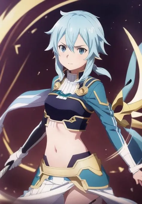 <lora:Solus_SAO_A:0.8>, Solus_SAO_A, sinon, (acclaimed, alluring, captivating, exciting, gorgeous, striking:1.3), (highly detailed, high quality:1.3)
