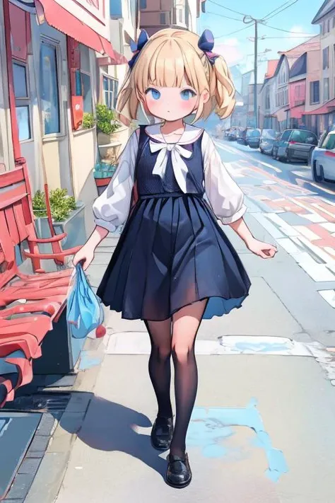 masterpiece, best quality, girl walk on city street, 