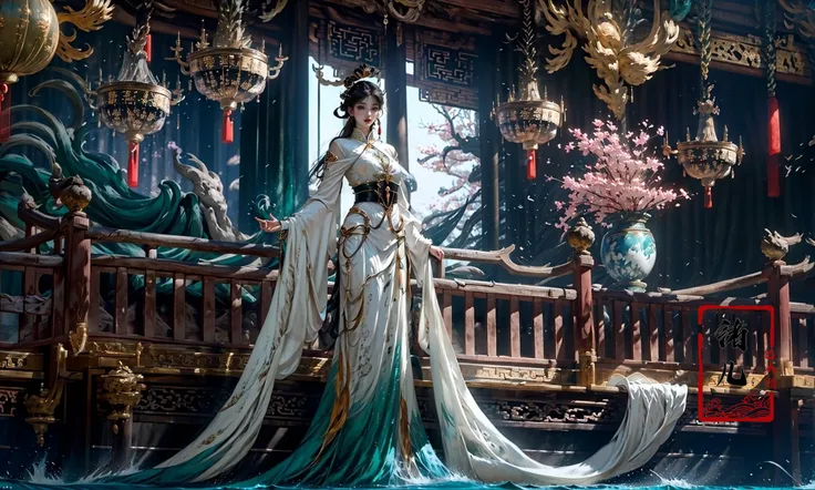 1female，41 years old，Slim，熟妇，Bigchest，Big breasts Thin waist，long leges ，Pornographic exposure， 独奏，（Background with：Lotus pond，the rainforest，bamboo forrest，Surrounded by lotus flowers） She has short black hair，standing on your feet，Sweat profusely，drenched all over the body，seen from the front， hair straight， mostly cloudy sky，（（（tmasterpiece），（Very detailed CG unity 8K wallpaper），best qualtiy，cinmatic lighting，detailed back ground，beatiful detailed eyes，Bright pupils，（Very fine and beautiful），（Beautiful and detailed eye description）Black eyes，ultra - detailed，tmasterpiece，）），facing at camera，A high resolution，ultra - detailed），revealing breasts，Bare genitalia， Bulge，legs are open，Raised sexy，Camel toes，Flushed complexion，Open-mouthed，frontage，China Princess，A ball head（Wearing：White Hanfu）