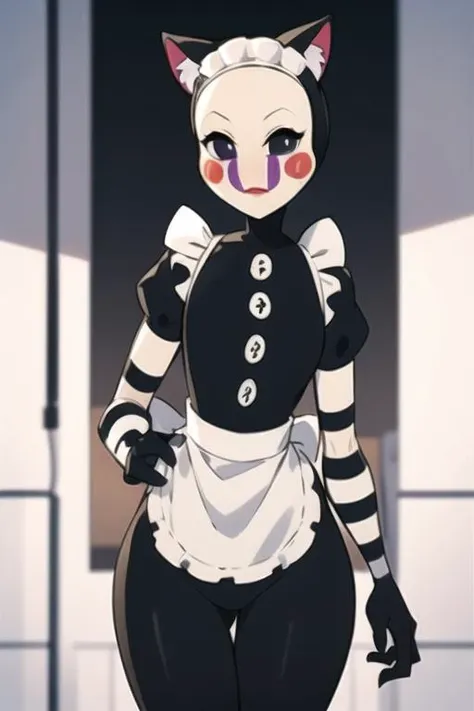 <lora:puppet-10:1> puppet, solo, ((maid outfit)), cat ears,, masterpiece, best quality