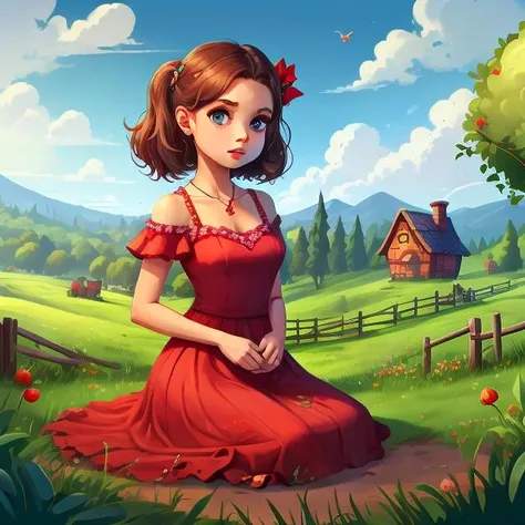 girl,<lora:FruitFarmBackground_v7:0.7>,