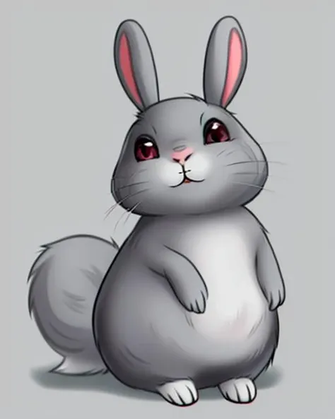 <lyco:kaspi:0.65>,(kaspi:1.4),gray rabbit,solo,