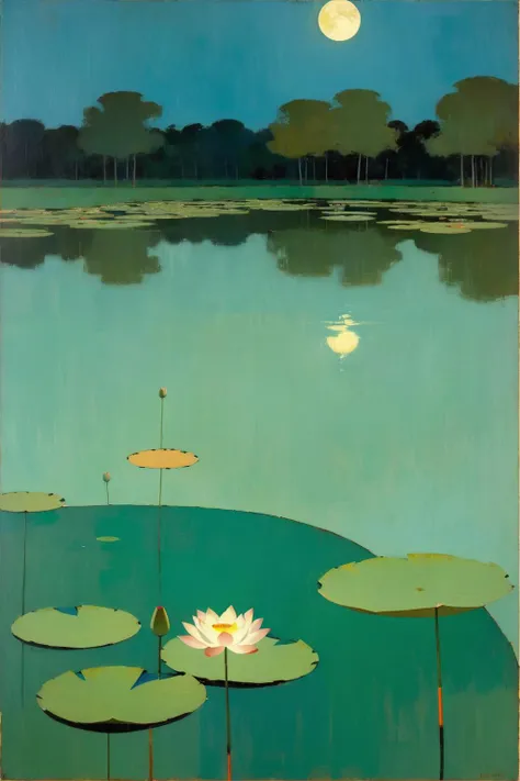 Euan Uglow Style page,<lora:Euan Uglow Style:1>,
Lotus Pond Moonlight,