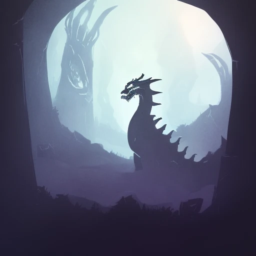 darkflatartai, a dragon beside a castle