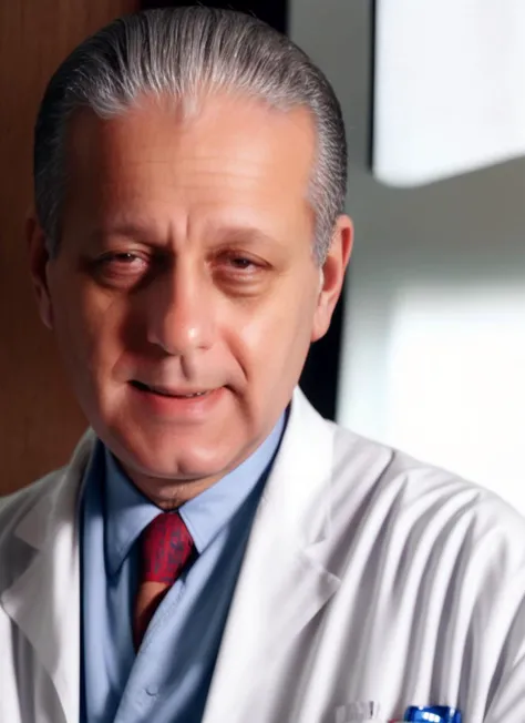 fullbody photo of man (favaloro:1) dressed like a surgeon, smiling, indoor, (look at viewer:1.2) (skin texture), (high detailed face:1.3), close up, cinematic light, sidelighting, Fujiflim XT3, DSLR, 50mm, , <lora:favaloro:1> <lora:add_detail:1.2>