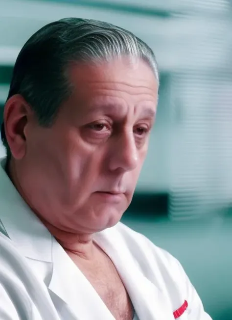 fullbody photo of man (favaloro:1) in the hospital like a medic, (like an angel), nervous, indoor, blurred background, (look at viewer:1.2) (skin texture), (high detailed face:1.3), close up, cinematic light, sidelighting, Fujiflim XT3, DSLR, 50mm, , <lora:favaloro:1> <lora:add_detail:1.2>