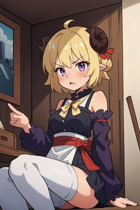 (masterpiece, best quality), intricate details,
1girl, <lora:WatameV4:0.8> ,Tsunomaki Watame, hair bun, sheep horns, purple eyes,
<lora:EnvyCuteMix05:0.8> blushing, angry, <lora:marugao:0.8>