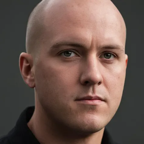 cinematic film still of <lora:Hyperrealism style:1>
a close up of a person's face with a bald head,solo,looking at viewer,simple background,1boy,monochrome,greyscale,male focus,black background,portrait,spot color,realistic,bald , realistic, real, photo real, cinematic, dramatic, film look, dramatic light, unreal engine, 3D computer graphics, hdr, Hyperrealism Style, closeup, shallow depth of field, vignette, highly detailed, high budget, bokeh, cinemascope, moody, epic, gorgeous, film grain, grainy