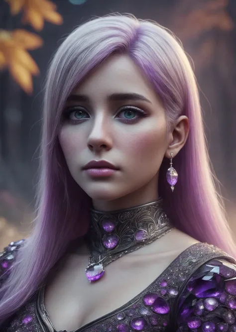 (masterpiece), (realistic), 8k, RAW photo, very wide shot, octane render, unreal engine, volumetrics dtx, (film grain, bokeh, blurry foreground) <lora:amethyst-gem-style-darquelilly-v1:1> amethystgemstyle, purple gems, middle eastern girl, Blond head, a fall, Resentment