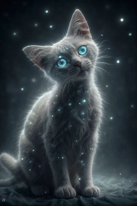 ais ghostly, a cat morph like a foggy haze, transparent fur, in the style of an X-ray, on a dark bokeh background, moody lighting, Milky fog all around <lora:Proto:0.7> Proto, (masterpiece), (realistic), 8k, RAW photo, very wide shot, octane render, unreal engine, volumetrics dtx, (film grain, bokeh, blurry foreground)