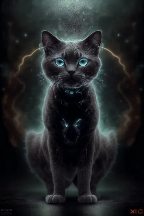 ais ghostly, a cat morph like a foggy haze, transparent fur, in the style of an X-ray, on a dark bokeh background, moody lighting, Milky fog all around <lora:InfraBlackholeTech-20:1> InfraBlackholeTech, (masterpiece), (realistic), 8k, RAW photo, very wide shot, octane render, unreal engine, volumetrics dtx, (film grain, bokeh, blurry foreground)