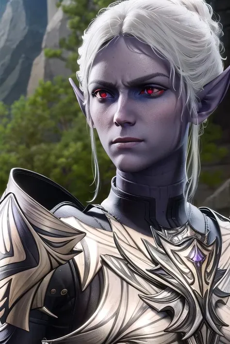 mintharabaenre, <lora:minthara baenre-lora-nochekaiser:1>,
minthara baenre, (red eyes:1.3), white hair, pointy ears, colored skin, elf, grey skin, purple skin,
BREAK armor, shoulder armor, breastplate,
BREAK outdoors,
BREAK looking at viewer, dynamic pose,
BREAK <lyco:GoodHands-beta2:1>, (masterpiece:1.2), best quality, high resolution, unity 8k wallpaper, (illustration:0.8), (beautiful detailed eyes:1.6), extremely detailed face, perfect lighting, extremely detailed CG, (perfect hands, perfect anatomy),