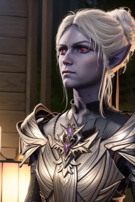 mintharabaenre, <lora:minthara baenre-lora-nochekaiser:1>,
minthara baenre, (red eyes:1.3), white hair, pointy ears, colored skin, elf, grey skin, purple skin,
BREAK armor, shoulder armor, breastplate,
BREAK outdoors,
BREAK looking at viewer, dynamic pose,
BREAK <lyco:GoodHands-beta2:1>, (masterpiece:1.2), best quality, high resolution, unity 8k wallpaper, (illustration:0.8), (beautiful detailed eyes:1.6), extremely detailed face, perfect lighting, extremely detailed CG, (perfect hands, perfect anatomy),