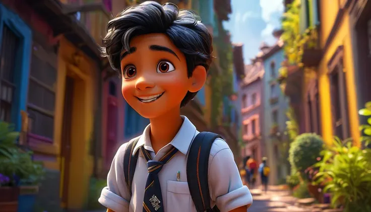 impactful paint of a boy going to school <lora:Cute_3D_Cartoon:1>, highly detailed, 8k, sharp, professional, clear, high contrast, high saturated, , vivid deep blacks, crystal clear