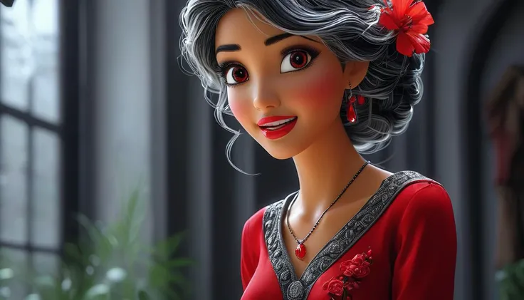 impactful paint of a woman dressed in red in a grey world <lora:Cute_3D_Cartoon:1>, highly detailed, 8k, sharp, professional, clear, high contrast, high saturated, , vivid deep blacks, crystal clear