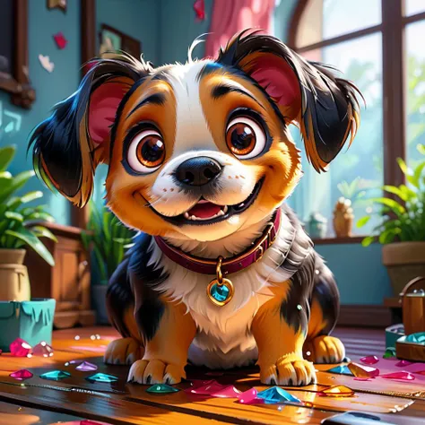 impactful paint of a cute dog <lora:Cute_3D_Cartoon:1>, highly detailed, 8k, sharp, professional, clear, high contrast, high saturated, , vivid deep blacks, crystal clear
