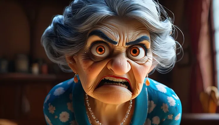 impactful paint of an angry old lady looking at the camera <lora:Cute_3D_Cartoon:1.0>, highly detailed, 8k, sharp, professional, clear, high contrast, high saturated, , vivid deep blacks, crystal clear