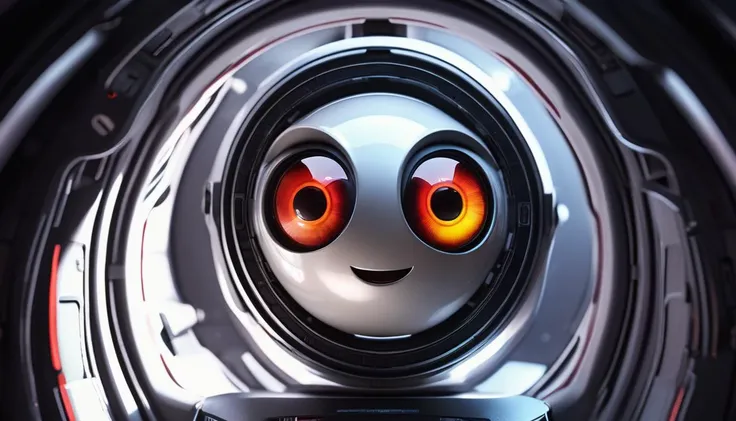 impactful paint of a cute HAL 9000 looking at the Camera, in a spaceship <lora:Cute_3D_Cartoon:1.0>, highly detailed, 8k, sharp, professional, clear, high contrast, high saturated, , vivid deep blacks, crystal clear