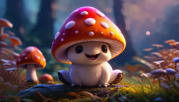 impactful paint of a cute mushroom <lora:Cute_3D_Cartoon:1.0>, highly detailed, 8k, sharp, professional, clear, high contrast, high saturated, , vivid deep blacks, crystal clear