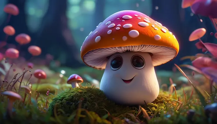 impactful paint of a cute mushroom <lora:Cute_3D_Cartoon:1.0>, highly detailed, 8k, sharp, professional, clear, high contrast, high saturated, , vivid deep blacks, crystal clear