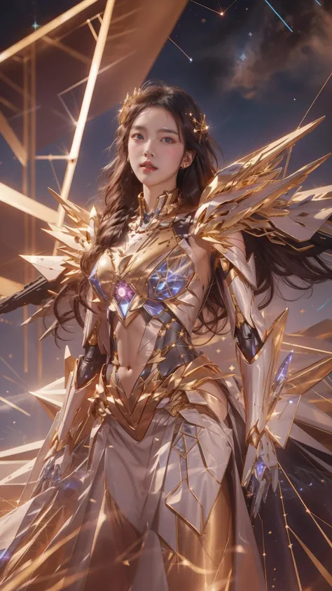 1girl, <lora:constellation:1>, constellation, mecha, jewelry, <lora:å°å¥³æºç²_v1.0:0.4>, mecha