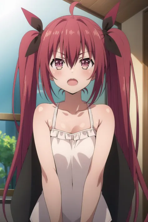 kotoriitsuka, kotori itsuka, long hair, (red eyes:1.5), red hair, ahoge, (flat chest:1.2),
BREAK long sleeves, twintails, hair ribbon, black ribbon, necktie, thighhighs, black necktie, (((small naked boobs with pink nipples))), ((beautiful boobs and vagina)), ((perfect vagina and boobs)),
BREAK looking at viewer, (sitting:1.5), throne, from below, smile, angry, chair, crossed arms,
BREAK indoors,
BREAK (masterpiece:1.2), best quality, high resolution, unity 8k wallpaper, (illustration:0.8), (beautiful detailed eyes:1.6), extremely detailed face, perfect lighting, extremely detailed CG, (perfect hands, perfect anatomy),