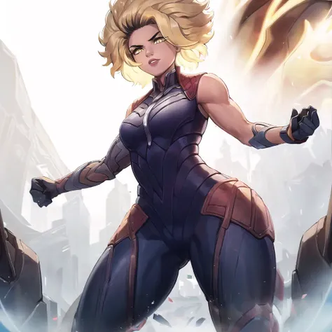 <lora:rell-lol-30:0.9>,rell \(league of legends\),blonde hair, yellow eyes, short hair, 1girl,, masterpiece, best quality,