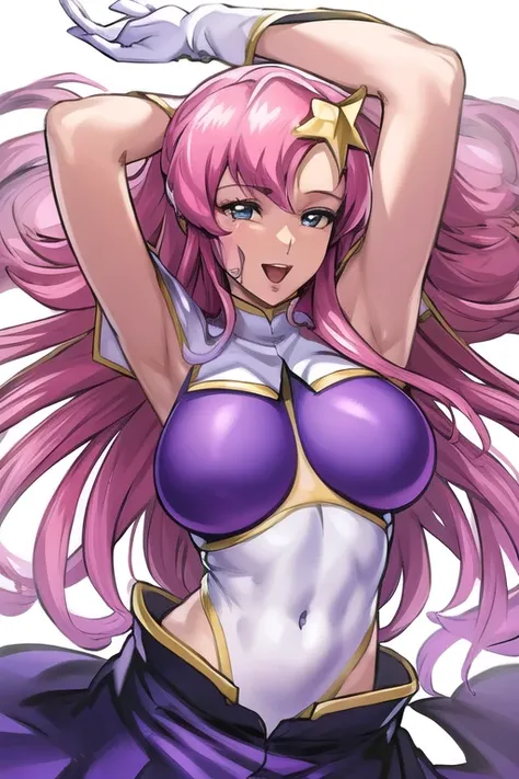 <lora:meer_campbell_lora:1>, meer campbell, 1girl, masterpiece, face close up, best quality, highres, absurdres, high detail, perfect hands, realistic, white gloves, arms up