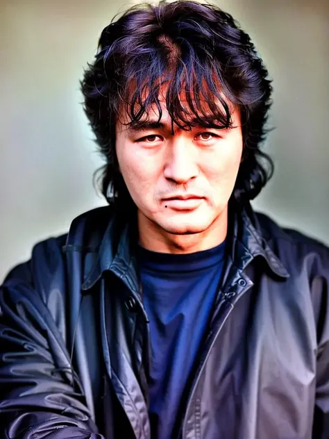 Perfect Photo of an elderly Tsoi in military jacket is (smoking a cigarette:1.1), looking at something in the distance with a serious look on his face, <lora:Tsoi:0.95> ,beautiful eyes, amazing, sovietwave style, full body, best photo, 105mm Canon, blurred background