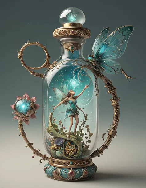 <lora:serco3_XL:1> serco style, Intricate gorgeous detailed bioluminescent magical and dreamy fairy perfume bottle, breathtaking borderland fantasycore artwork by Android Jones, Jean Baptiste monge, Alberto Seveso, Erin Hanson, Jeremy Mann. maximalist highly detailed and intricate professional_photography, a masterpiece, 8k resolution concept art, Artstation, triadic colors, Unreal Engine 5, cgsociety