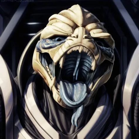 masterpiece, best quality, detailed, soft dim lighting, <lora:add_detail:1.0> add_detail,
<lora:turian:1.0> turian, dark blue armor, white skin, closed eyes, <lora:open mouth, uvula, throat:0.5> open mouth, uvula, throat,